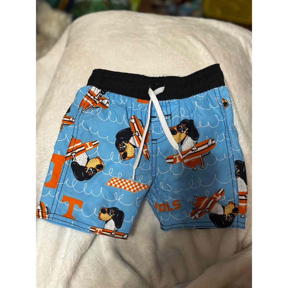 Wes and Willy Tennessee Volunteers Smokey Surfing Swim Trunks Boys 24M Blue